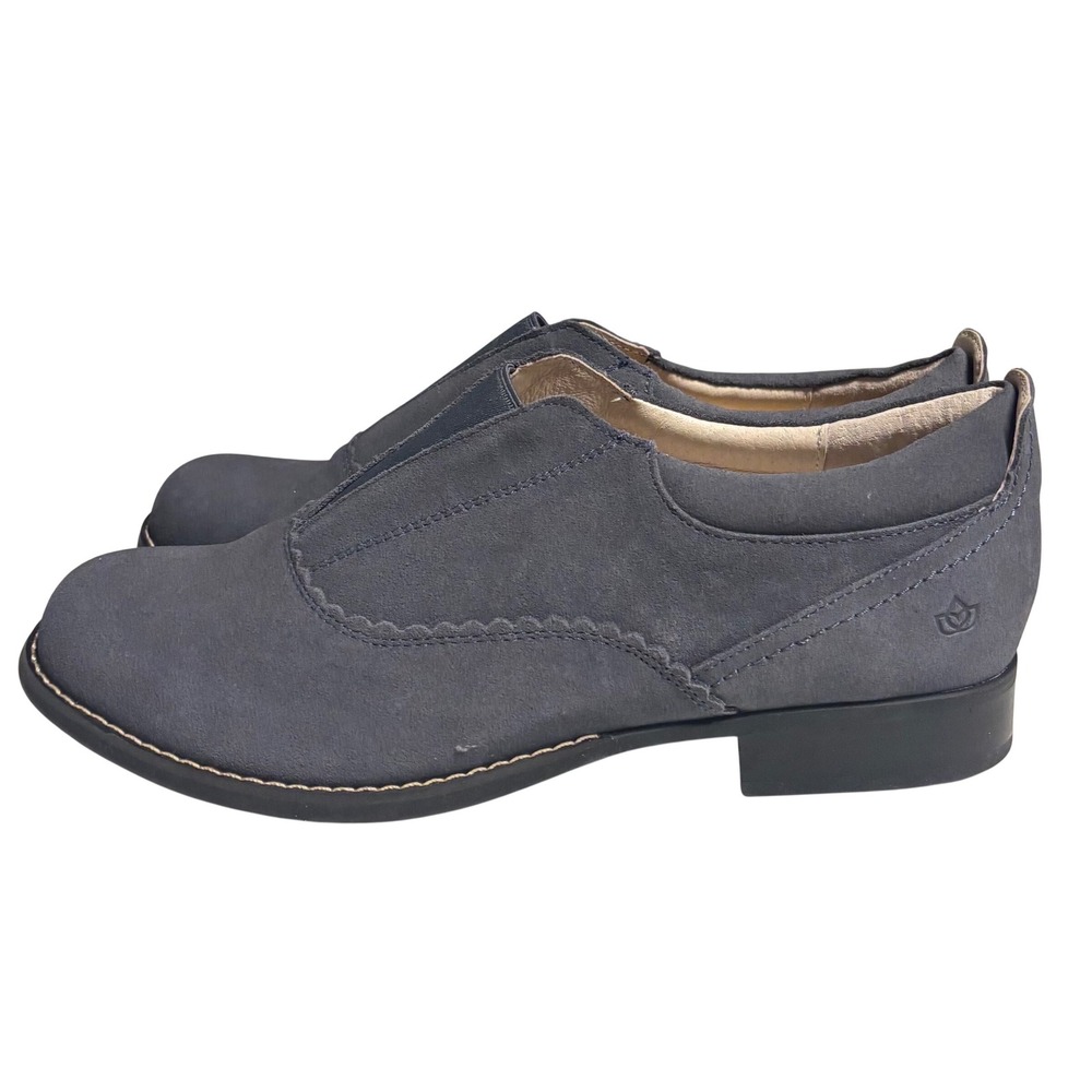 Spenco Siesta Grey Leather Loafers Orthotic Slip On Shoes Womens 11 B Charcoal